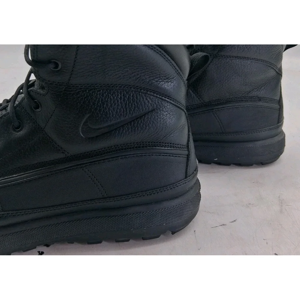 Nike ACG Hiking Boots Mens 13 Black Leather ACG Duck Winter Ankle 523393-090